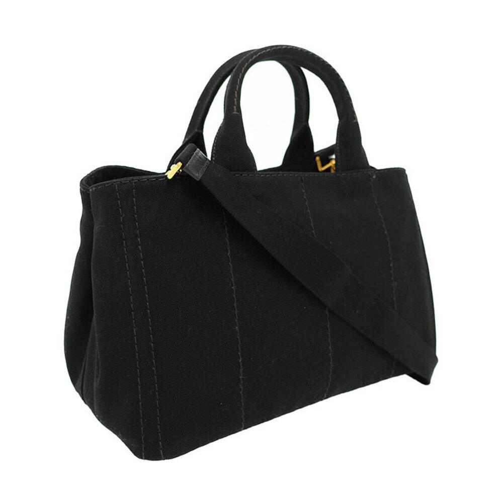 PRADA Canapa 2way Top Handle Crossbody Tote Convertible Tote Bag - Picture 2 of 9